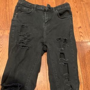 Black Distressed Jamie Jeans - Topshop